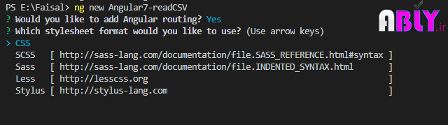 ایجاد فایل csv در انگولار7